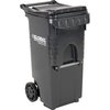 Otto Rectangle Mobile Trash Can, Gray, Plastic 3955050F-BS8